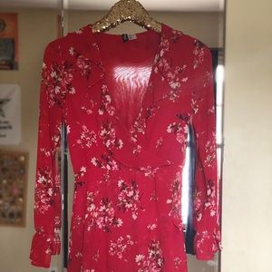 H&M Red Floral Dress